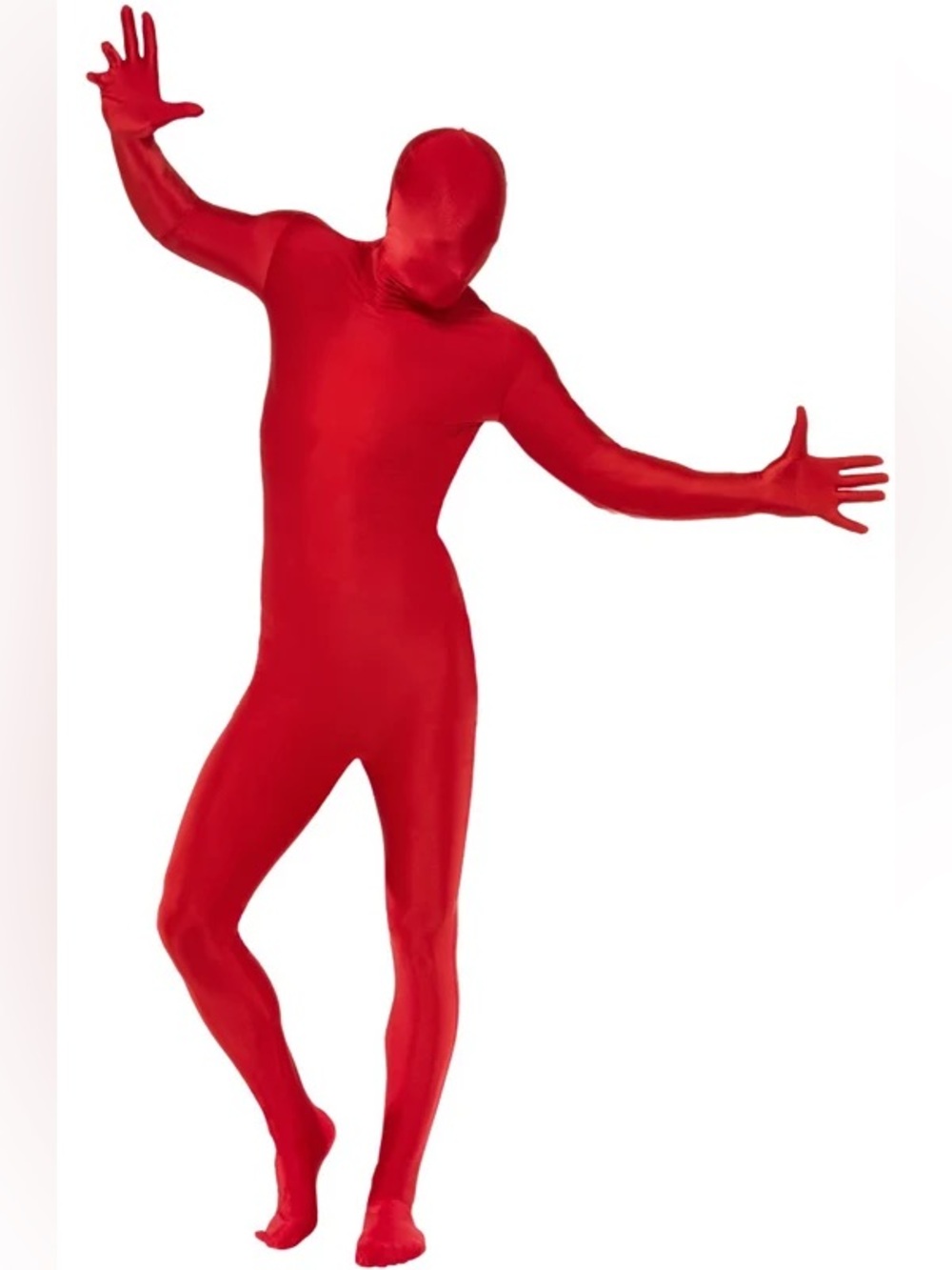 New Unisex Halloween Costume - Red Full-Body Stretch 2nd Skin Jumpsuit Medium